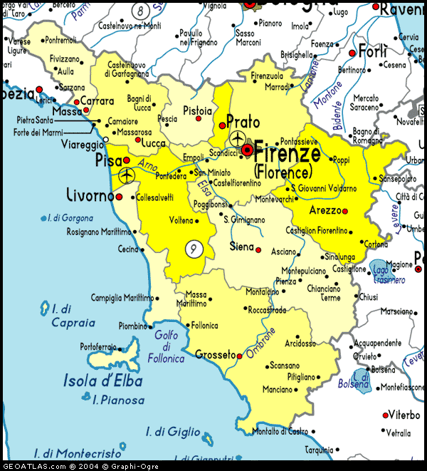Tuscany  Map