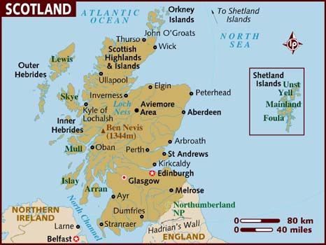 Scotland  Map